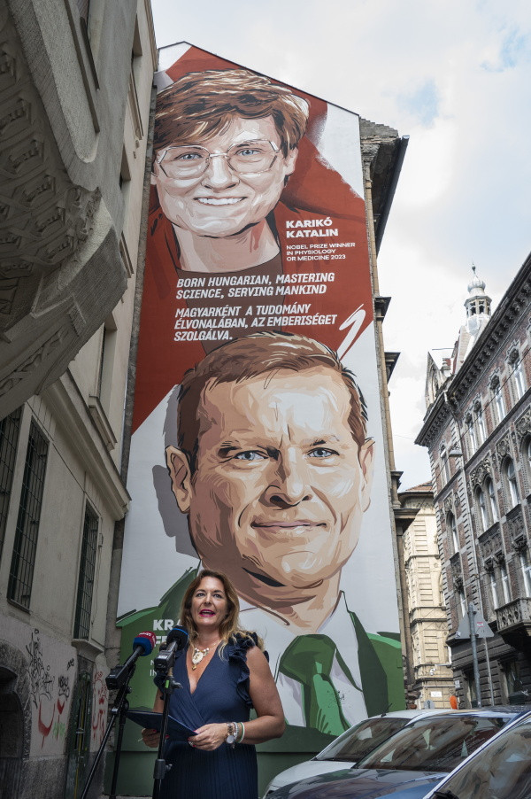 A magyar Nobel-díjasok falának ünnepélyes átadása Budapesten