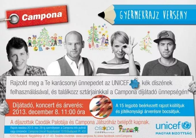 Rajzpályázat általános iskolások számára az UNICEF támogatásáért