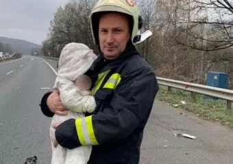 "Csak tarts jó erősen, kérlek!" - Kisbabát mentett egy tűzoltó Bagnál
