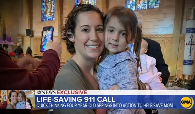 4 éves kislány mentette meg anyukája életét, a segélyhívót tárcsázta